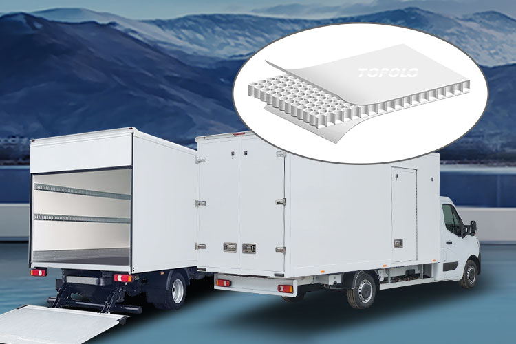 Soluciones para camiones de carga seca: paneles de nido de abeja de fibra de vidrio