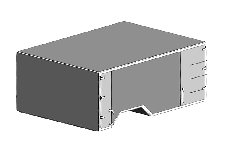 Diseño: caja de herramientas de ingeniería modular carrocería de camión